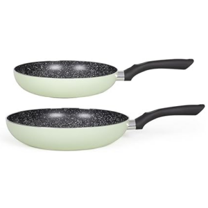 Set de 2 poêles tout type de feux LIVOO - Aspect pierre MEN124VE