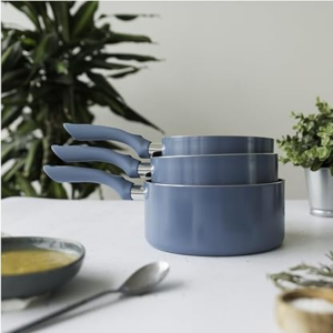 Set de 3 casseroles tout type de feux LIVOO Vert - Aspect pierre