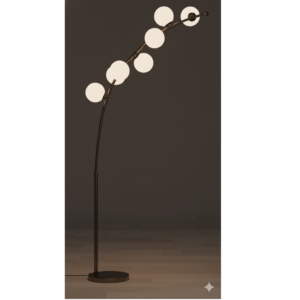 Lampe led a poser avec socle 1m20 5196bk