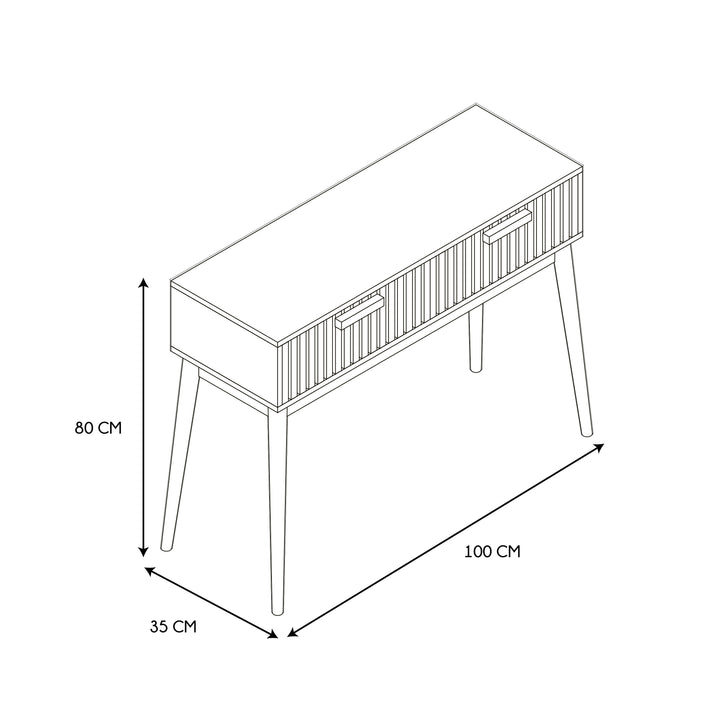 Console KLAUS/ HD0090 Longueur en cm 100.00 Largeur en cm 35.00 Hauteur en cm 80.00 – Image 7