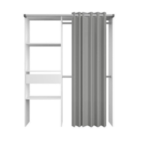 Dressing BARI Colonne + Rideau Gris 301340