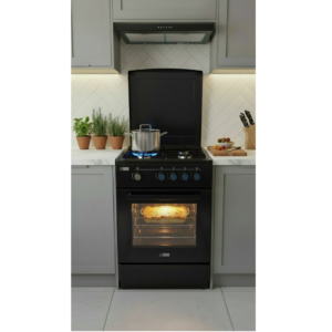 Gazinière 4 FG Four gaz 50x50 NEOLUX Noir  - Couvercle CGNLX5540NOI