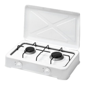 Réchaud 2 Feux gaz Blanc R6002