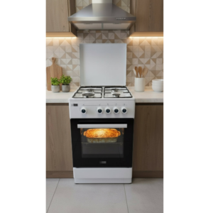 Gazinière 4 FG Four gaz 50x50 NEOLUX Blanc - Couvercle CGNLX5540BLANC