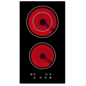 Plaque encastrable NEOLUX 2 feux vitrocéramique Touch Control Noir Vitrée ALP-TD35