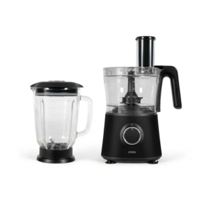 Robot blender multifonction 600W 6 en 1 LIVOO Noir bol plastique - pétrir hacher trancher emulsionner mixer DOP250N