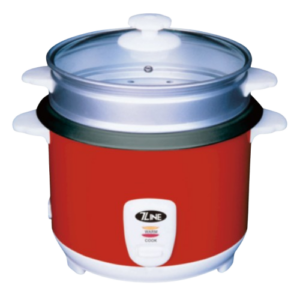 Cuiseur à riz Rouge pot Teflon 0,6L 300W 7LINE  RC-3RPT