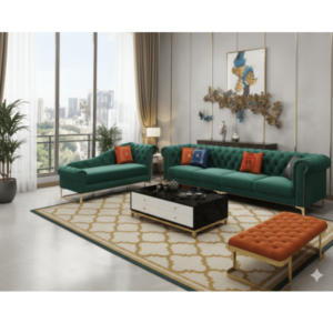 Salon luxe 3(vert)+4(vert)+repose pied (orange)180x860x850 8022b