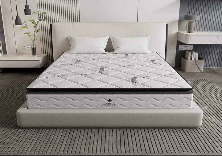 Matelas 160x200cm Near Dorlux / NEAR160 Matelas à ressorts de 25 cm avec 2 cm de mémoire de forme/ Confort medium/ Matelas enroulé sous vide facile de transport. Traitement anti-bactérien et anti-acarien. Dimensions: 160x200x25 cm LES + PRODUIT : Confort ferme Soutien personnalisé multi-zone Mousse mémoire de forme Structure aérée Indépendance de couchage optimale Hauteur 25 cm