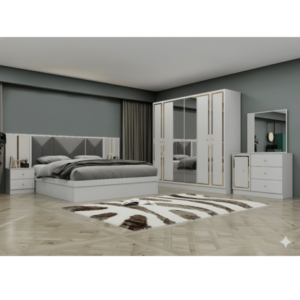 Chambre a coucher ul-lr0006 lit160/2chevet/coif +armoire 6p