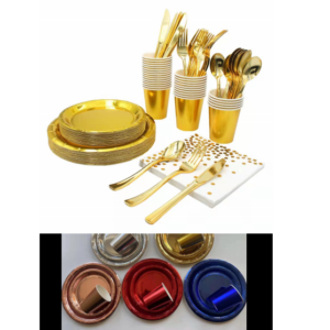 Verre metalise dore paquet de 10pces