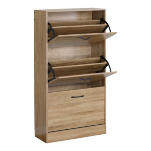 Meuble chaussure / SF.VA.12750.0019OAK Armoire à chaussures FLOOD 3 S L60 x H115 cm 60 x 24 x 116 cm Matériaux : Panneaux de particules + finition mélaminée