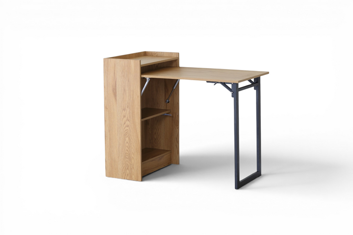 Bureau / HO.DE.12746.0001 Bureau HITBOX 102 x 58 x 85,5 cm Matériaux : MDF avec finition mélaminée Pieds : Métal avec revêtement en poudre Fonction : Bureau pliant – Image 4