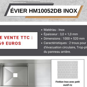 Evier inox / HM10052DB