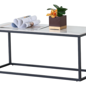 Table basse / SF.CT.12872.0010 Table basse Gank L100 x H45 cm L100 x l40 x H44 cm Matériau : Plateau en céramique 9 mm Pieds : Métal