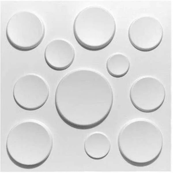 Plaques murales 3D PVC / D083 Vendu en lot de 4 plaques PVC de 50 x 50 cm Les plaques murales 3D en PVC combinent esthétique, fonctionnalité et simplicité d'installation, ce qui en fait un choix pratique pour de nombreux espaces ! Fabriqué à partir de matériau polystyrène (un thermoplastique transparent, blanc expansé, amorphe et semi-cristallin) **Grâce à la technologie moderne de pressage du polystyrène, vous pouvez décorer la pièce avec un effet 3D unique. C'est une excellente décoration pour les clients qui souhaitent réaménager leur propre salle de jeux, leur mur de télévision ou même le plafond de leur chambre. C'est une déco design universelle pour la maison ! Les panneaux 3D peuvent être peints avec des peintures acryliques et au latex. (couleurs naturelles - sans solvant - sans solvant - sans diluant) Un panneau mural a les dimensions de 50x50cm, ce qui correspond à 0,25 mètre carré. 4 pièces = 1 mètre carré ! (différence de 1 à 2 mm possible - le matériau est donc très flexible !)