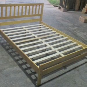 Lit bois 140x190 / LYDIA Structure en BOIS D'HÉVÉA, lit vendu AVEC SOMMIER, SANS MATELAS. 140x190 cm