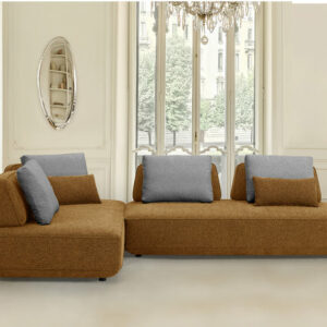 Canapé OTELO YELLOW / SF-379 YELLOW • Structure en Pin / Hêtre et panneaux de particules. • Pieds en PVC. • Matière du rembourrage Mousse PU densité 28 kg/m3. • Vendu avec coussins Dimensions : L.315 x P.110 x H.84 cm