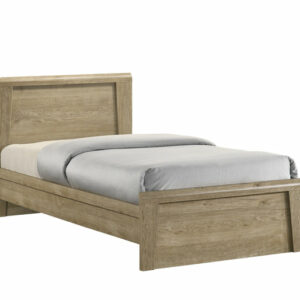 Lit 90x190 cm Catherine / AF 4910 S Structure en panneau de particules recouvert de papier de coloris CARAMEL OAK. Lit 90x190cm vendu AVEC SOMMIER, SANS MATELAS.