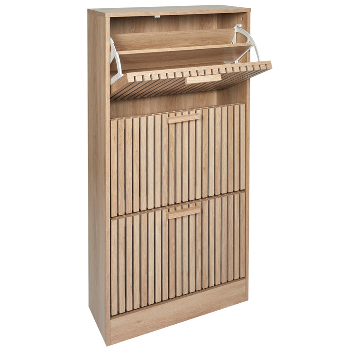 Meuble chaussure KLAUS/ HD0206 matière: bois- panneau de particules dimensions : l. 60 x p. 24 x h. 113 cm