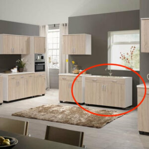 Meuble bas sous évier SOFIA / SINK le meuble bas sous évier structure panneaux de particules revêtu décor papiers L1200 X W600 X H855 MM