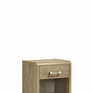 Chevet Catherine / AF 5091 Structure en panneau de particules recouvert de papier de coloris CARAMEL OAK. Dimensions : 50x40xH50cm