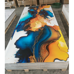 Panneau mural PVC / HH24818 Transformez votre espace avec nos panneaux PVC UV de qualité supérieure, conçus à la fois pour la fonctionnalité et le style. Mesurant 1,22 m sur 2,80 m de large et seulement 3 mm d'épaisseur, ces panneaux sont la solution parfaite pour une variété de projets de rénovation. Un panneau ne pesant qu'environ 9,25 kg, ils sont faciles à manipuler, ce qui en fait un jeu d'enfant pour les installations en solo.