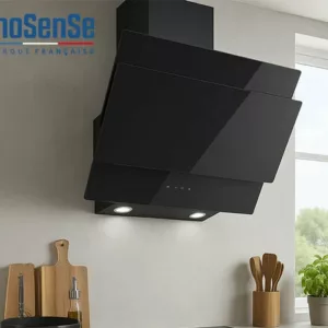 Hotte Murale Inclinée Vitrée 60cm InoSense / DA6-835 Puissance totale 163W 3 vitesses Largeur 60cm Filtre Aluminium Débit d'air (m3/h) 650 m3/h Lumière LED Garantie 2 ans