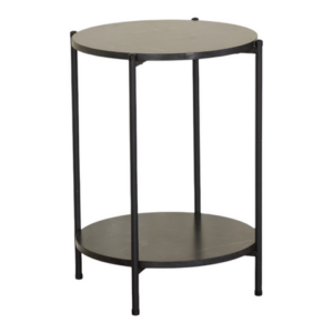 Table basse / SF.ET.12750.0005 Table d'appoint Flood, diamètre 45 x hauteur 55 cm Diamètre 43,3 x hauteur 56,5 cm Matériaux : MDF avec finition mélaminée Pieds : Métal