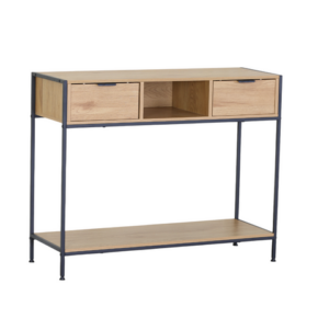 Console / SF.CS.12750.0004 Console FLOOD avec tiroir L105 x H80 cm L100 x l35 x H81 cm Matériaux : Panneaux de particules avec finition mélaminée Pieds : Métal