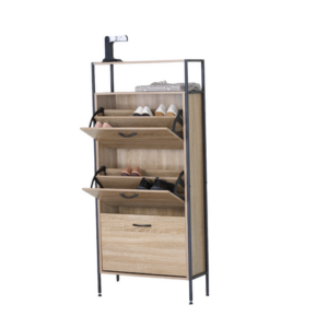 Meuble chaussure / SF.VA.12750.0017 Armoire à chaussures FLOOD 3S L60*H145cm 60*24*143cm Matériaux : Panneaux de particules + finition mélaminée Pied métal