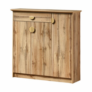 Meuble chaussure WOTAN/ AF 7197 Structure en panneau de particules recouvert de papier . Dimensions : 117x38xH121cm