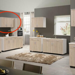 Meuble haut 3 portes SOFIA / 3DWALL le meuble haut 3 portes structure panneaux de particules revêtu décor papiers L1195 X W400 X H610 MM