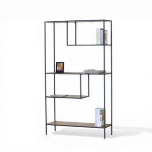 Bibliothèque / SF.VA.12757.0001 Étagère GLITCH 5S L100 x H180 cm 100 x 33 x 178 cm Matériaux : Panneaux de particules + finition mélaminée Pieds : Métal