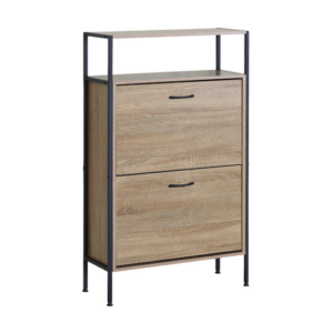 Meuble chaussure / SF.VA.12750.0016 Armoire à chaussures FLOOD 2S L60*H105cm 60*24*107cm Matériaux : Panneaux de particules + finition mélaminée Pied métal