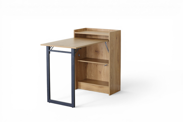 Bureau / HO.DE.12746.0001 Bureau HITBOX 102 x 58 x 85,5 cm Matériaux : MDF avec finition mélaminée Pieds : Métal avec revêtement en poudre Fonction : Bureau pliant – Image 5