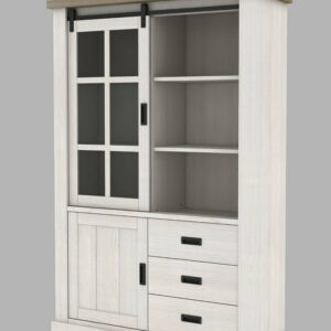 Vitrine GEORGETOWN Fabriqué en Indonésie Structure MDF de très bonne qualité 119,8x44x180cm