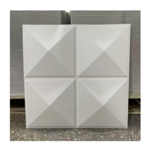 Plaques murales 3D PVC / D023 Vendu en lot de 4 plaques PVC de 50 x 50 cm Les plaques murales 3D en PVC combinent esthétique, fonctionnalité et simplicité d'installation, ce qui en fait un choix pratique pour de nombreux espaces ! Fabriqué à partir de matériau polystyrène (un thermoplastique transparent, blanc expansé, amorphe et semi-cristallin) **Grâce à la technologie moderne de pressage du polystyrène, vous pouvez décorer la pièce avec un effet 3D unique. C'est une excellente décoration pour les clients qui souhaitent réaménager leur propre salle de jeux, leur mur de télévision ou même le plafond de leur chambre. C'est une déco design universelle pour la maison ! Les panneaux 3D peuvent être peints avec des peintures acryliques et au latex. (couleurs naturelles - sans solvant - sans solvant - sans diluant) Un panneau mural a les dimensions de 50x50cm, ce qui correspond à 0,25 mètre carré. 4 pièces = 1 mètre carré ! (différence de 1 à 2 mm possible - le matériau est donc très flexible !)