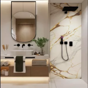 Panneau mural PVC / DY2432 Transformez votre espace avec nos panneaux PVC UV de qualité supérieure, conçus à la fois pour la fonctionnalité et le style. Mesurant 1,22 m sur 2,80 m de large et seulement 3 mm d'épaisseur, ces panneaux sont la solution parfaite pour une variété de projets de rénovation. Un panneau ne pesant qu'environ 9,25 kg, ils sont faciles à manipuler, ce qui en fait un jeu d'enfant pour les installations en solo.