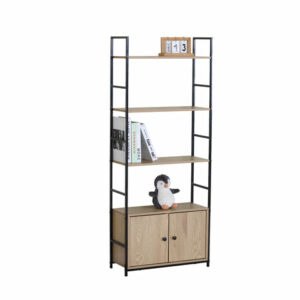 Bibliothèque / SF.VA.12751.0011 Étagère BLISH 4S L60 x H145 cm 58,6 x 23,5 x 144 cm Matériaux : Panneaux de particules + finition mélaminée Pieds : Métal