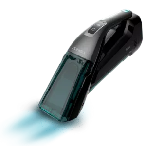 Aspirateur à Main pour Tissus ou Tapis / 8143 Description Aspirateur à main pour tapis et tissus d'ameublement avec réservoir d'eau propre et sale séparé, brosse à poils pour éliminer la saleté incrustée et 20 minutes d'autonomie. Aspirateur à main pour tissus d'ameublement : profitez de tissus d'ameublement impeccables sans effort. Double réservoir : l'aspirateur dispose d'un réservoir d'eau propre et d'un réservoir d'eau sale afin d'éviter tout mélange et de garantir un nettoyage optimal. Deux réservoirs de capacités différentes : avec 110 ml d'eau propre et 150 ml d'eau sale, vous disposez d'une capacité suffisante pour un nettoyage efficace. Sans fil : l'aspirateur est équipé d'une batterie lithium-ion qui vous permet de l'utiliser sans fil pour une plus grande liberté. Autonomie : profitez d'une aspiration jusqu'à 20 minutes grâce à la longue autonomie de l'aspirateur. Brosse à poils : éliminez la saleté sans effort grâce à la brosse à poils qui nettoie et respecte vos tissus d'ameublement. Conception compacte : appréciez la légèreté de l'aspirateur et transportez-le partout où vous en avez besoin. Composition Aspirateur pour tissus d'ameublement Réservoir d'eau propre Réservoir d'eau sale Manuel d'instructions Chargeur