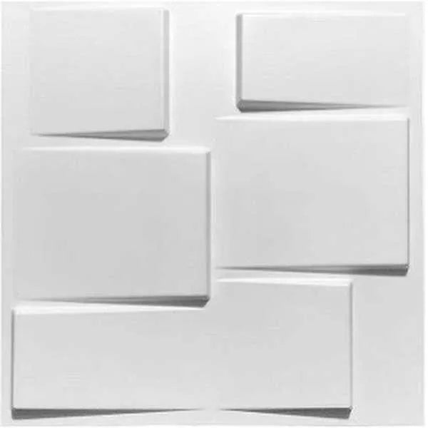 Plaques murales 3D PVC / D098 Vendu en lot de 4 plaques PVC de 50 x 50 cm Les plaques murales 3D en PVC combinent esthétique, fonctionnalité et simplicité d'installation, ce qui en fait un choix pratique pour de nombreux espaces ! Fabriqué à partir de matériau polystyrène (un thermoplastique transparent, blanc expansé, amorphe et semi-cristallin) **Grâce à la technologie moderne de pressage du polystyrène, vous pouvez décorer la pièce avec un effet 3D unique. C'est une excellente décoration pour les clients qui souhaitent réaménager leur propre salle de jeux, leur mur de télévision ou même le plafond de leur chambre. C'est une déco design universelle pour la maison ! Les panneaux 3D peuvent être peints avec des peintures acryliques et au latex. (couleurs naturelles - sans solvant - sans solvant - sans diluant) Un panneau mural a les dimensions de 50x50cm, ce qui correspond à 0,25 mètre carré. 4 pièces = 1 mètre carré ! (différence de 1 à 2 mm possible - le matériau est donc très flexible !)