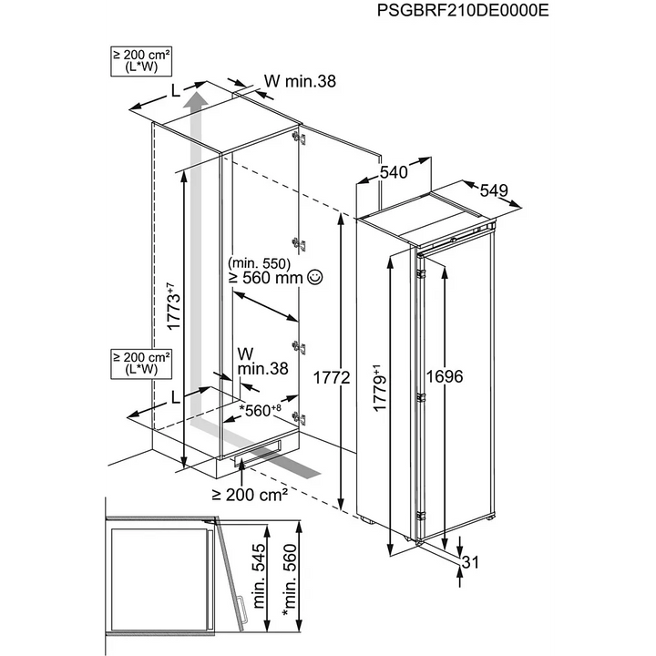 Réfrigérateur 1 porte encastrable ELECTROLUX / ERD6DE18S1 Réfrigérateur Encastrable Electrolux ERD6DE18S1 : Performance et Écologie Technologie DynamicAir pour une fraîcheur optimale Le réfrigérateur encastrable Electrolux ERD6DE18S1 de la Série 600 assure une conservation optimale de vos aliments grâce à la technologie DynamicAir. Cette innovation crée un flux d'air constant, garantissant une température homogène dans tout l'appareil, même lorsque la porte est ouverte. Avec un volume net de 310 litres et une consommation électrique annuelle de seulement 114 kWh, ce modèle offre une efficacité énergétique remarquable classée E. Les compartiments FreshZone et LongFresh 0°C prolongent la fraîcheur de vos viandes et poissons, tandis que la fonction Extra Cool assure un refroidissement rapide de vos nouvelles denrées. Design écologique et fonctionnalités avancées Le réfrigérateur ERD6DE18S1 se distingue par son engagement écologique, avec un intérieur composé à 70 % de plastique recyclé. Son design blanc épuré s'intègre parfaitement dans votre cuisine grâce à ses dimensions compactes (177,2 cm de hauteur). Les commandes électroniques tactiles facilitent le réglage précis de la température, et l'éclairage intérieur assure une visibilité optimale. Pour un rangement optimisé, il dispose de 4 clayettes, un grand bac à légumes sur rails et plusieurs balconnets, dont un pour les bouteilles. La sécurité enfants et les alarmes d'ouverture de porte ajoutent une tranquillité d'esprit supplémentaire. Enfin, la garantie de dix ans sur le compresseur témoigne de la fiabilité et de la durabilité de cet appareil. – Image 5