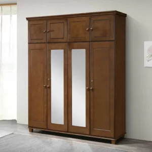 ARMOIRE BOIS MARVIN 8 PORTES / WARDROBE4D4D Structure en BOIS HÉVÉA MASSIF et placage en bois, teinte PB oak. Dimensions : 180x54xH220cm