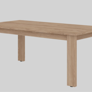 Table JUMBO Structure en panneau de particules, MDF recouvert de papier coloris oak jackson / noir. Dimensions : 190x90xH77cm