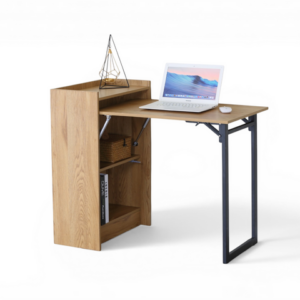 Bureau / HO.DE.12746.0001 Bureau HITBOX 102 x 58 x 85,5 cm Matériaux : MDF avec finition mélaminée Pieds : Métal avec revêtement en poudre Fonction : Bureau pliant