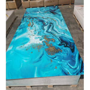 Panneau mural PVC / HH24829 Transformez votre espace avec nos panneaux PVC UV de qualité supérieure, conçus à la fois pour la fonctionnalité et le style. Mesurant 1,22 m sur 2,80 m de large et seulement 3 mm d'épaisseur, ces panneaux sont la solution parfaite pour une variété de projets de rénovation. Un panneau ne pesant qu'environ 9,25 kg, ils sont faciles à manipuler, ce qui en fait un jeu d'enfant pour les installations en solo.