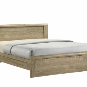 Lit 140x190 cm Catherine / AF 4911 DS14 Structure en panneau de particules recouvert de papier de coloris CARAMEL OAK. Lit 140x190cm vendu AVEC SOMMIER, SANS MATELAS.