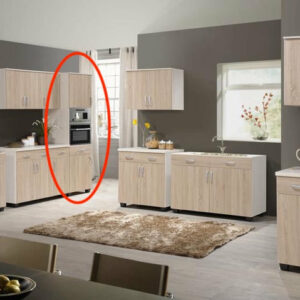 Colonne pour four SOFIA / MICROWAVECABINET Colonne pour four encastrable structure panneaux de particules revêtu décor papiers L610 X W600 X H2100 MM