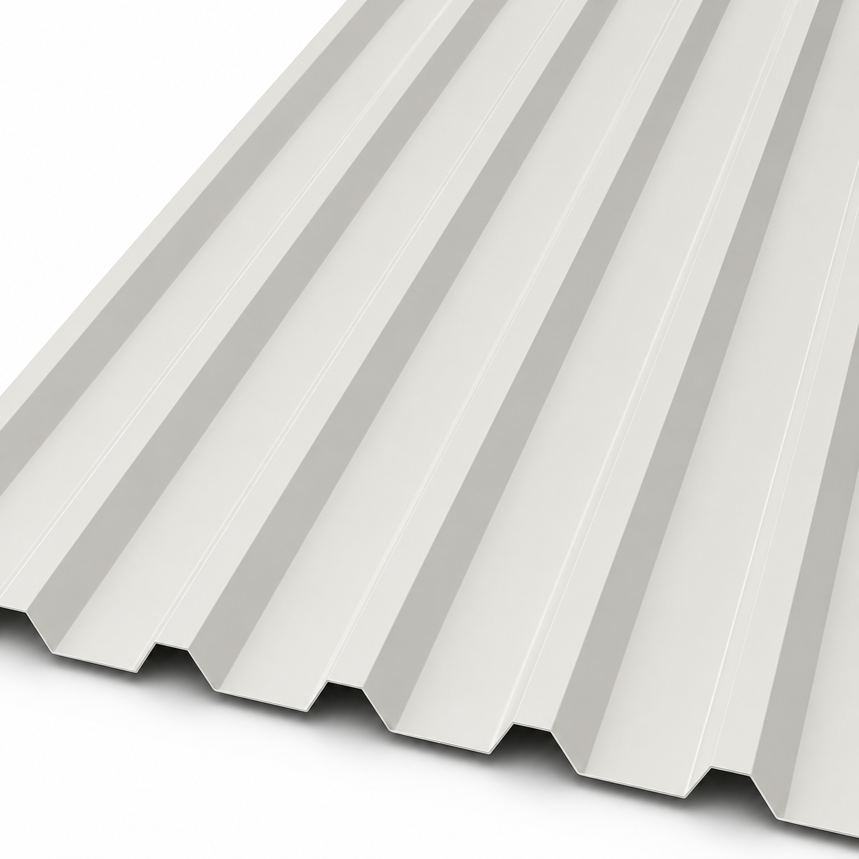 Tole Nervuree Acier 75/100 35Μ Gris PIERRE/BLANC Pur (9002) 5M50